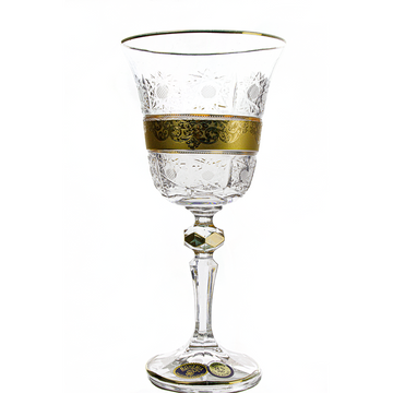 بوهيميا كريستال - طقم كاسات كريستال 6 قطع - 200 مل - ذهبي