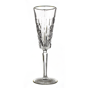 ار سي ار - طقم فلوت - 6 قطع - 190مل - كنار ذهبي