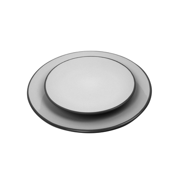 نورتاكي - طقم عشاء للاستخدام اليومي - رمادي- 24 قطعة