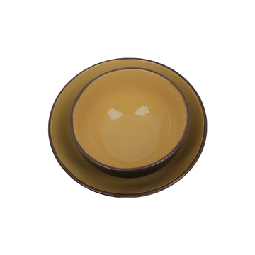 نورتاكي - طقم عشاء للاستخدام اليومي - بني - 24 قطعة