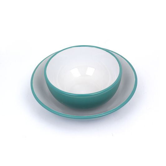 نورتاكي - طقم عشاء للاستخدام اليومي - ازرق - 24 قطعة