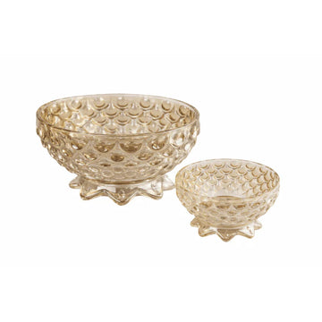 طقم أوعية زجاجية مكون من 7 قطع - ذهبي