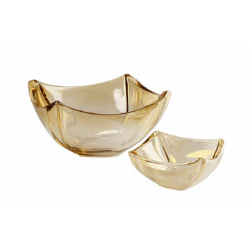 طقم أوعية زجاجية مكون من 7 قطع - ذهبي