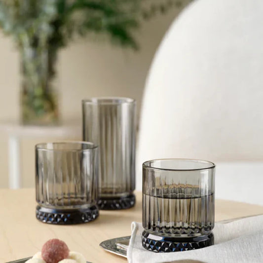 باشابتشي - طقم  كوب شوب 435 مل - 4 قطع - رمادي