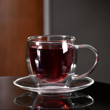 أكسفورد - مج دبل جلاس بالطبق - 250مل